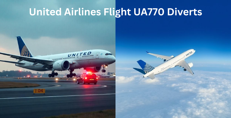 united airlines flight ua770 diverts to london after mid air emergency