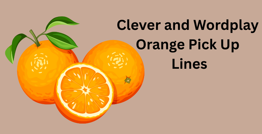 clever and wordplay orange pick up lines