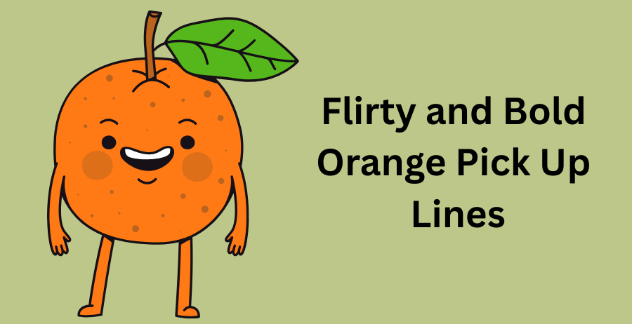 flirty and bold orange pick up lines